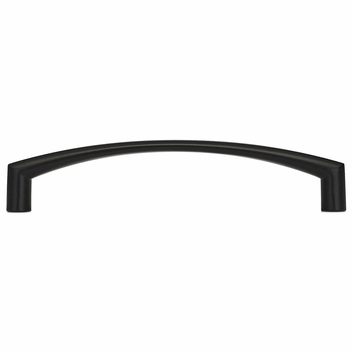 Contemporary Curved Pull - 5-1/16" Center-to-Center - 5-7/16" OL -Matte Black