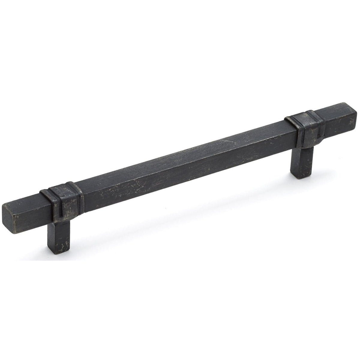 Contemporary Pull, 6-5/16" Center-to-Center, Matte Black Iron