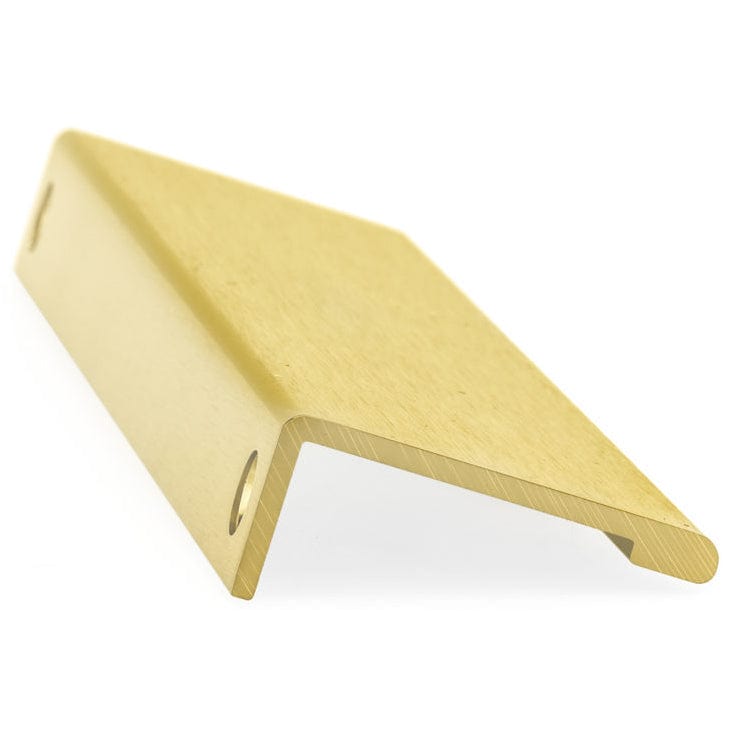 Contemporary Edge Pull, 7-9/16" Center-to-Center, Satin Gold