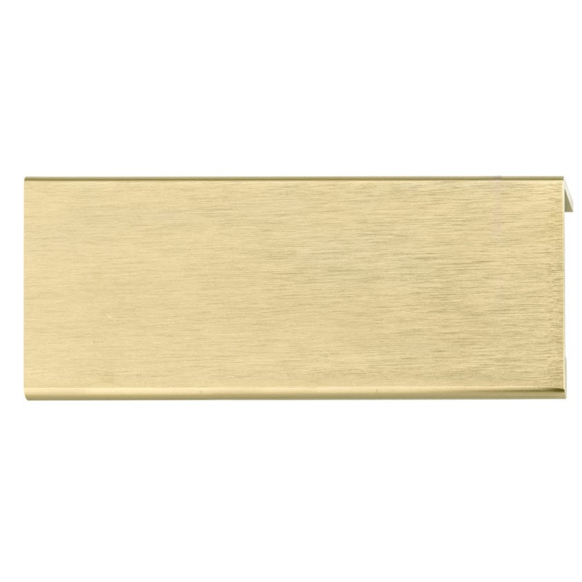 Contemporary Edge Pull, 3-1/8" Center-to-Center, Satin Gold