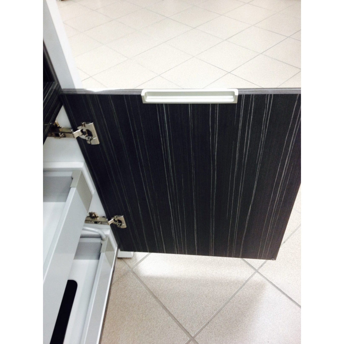 Contemporary Recessed Pull, 3-3/4" Center-to-Center, Chrome