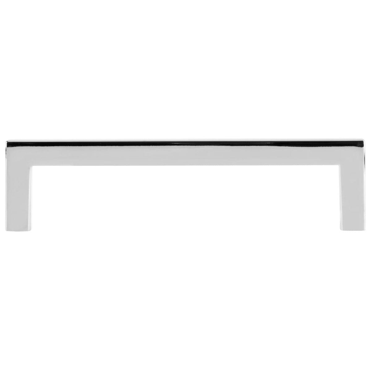 Modern Contemporary Right-Angled Metal Pull - Polished Nickel - 5-1/16" Center-to-Center - 5-7/16" L