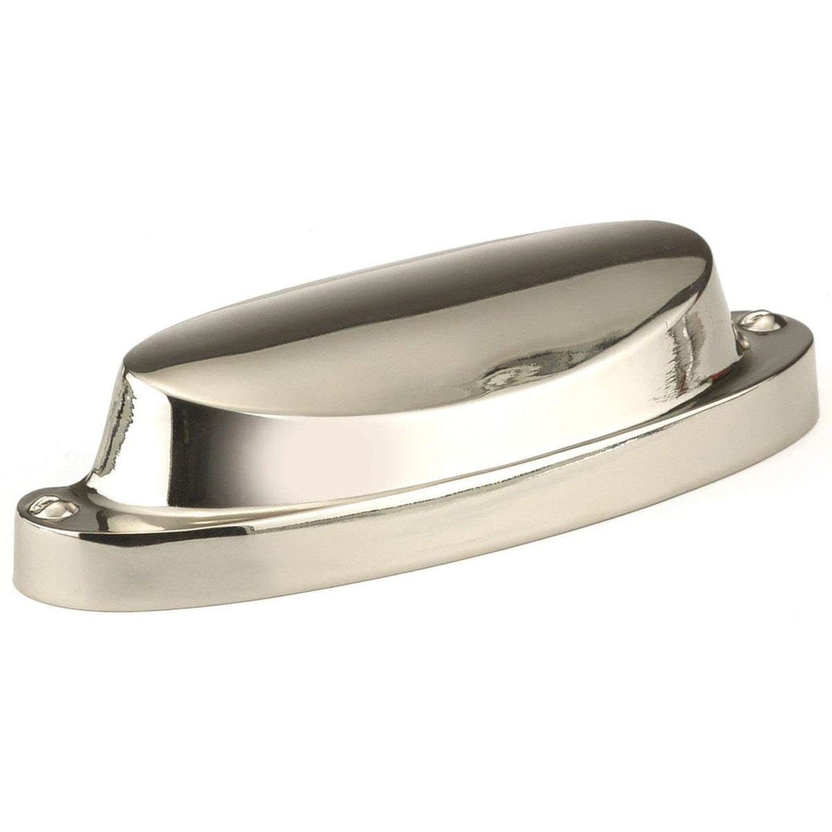 Contemporary Cup Pull, 2-1/2" Center-to-Center, Polished Nickel