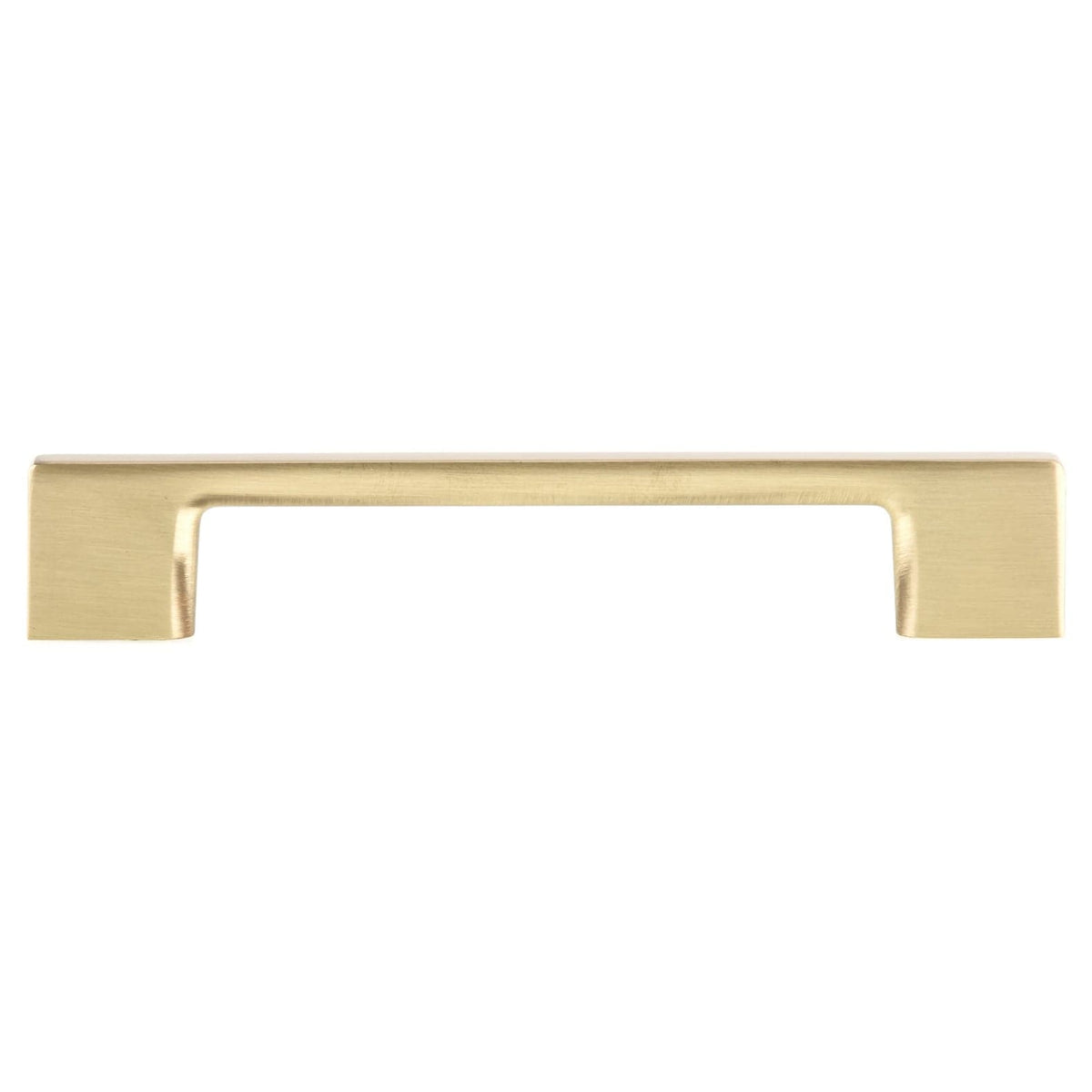 Contemporary Modern Pull - 5-1/16" Center-to-Center - 6-3/8" OL - Satin Brass