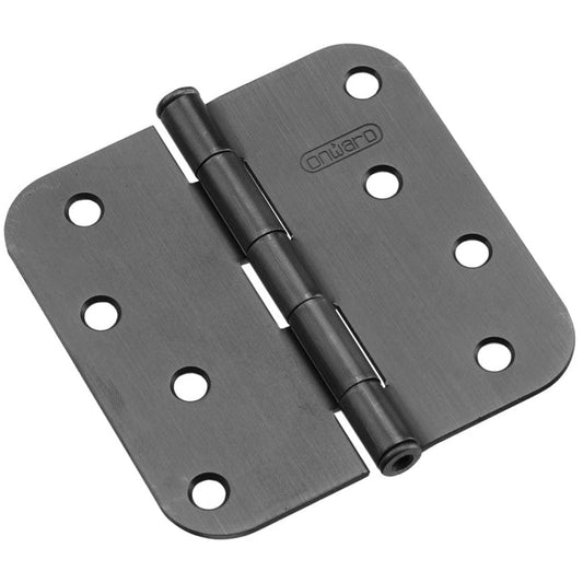 Full Mortise Butt Hinge - Black - 5/8" Radius x 4" L - 1 Pair