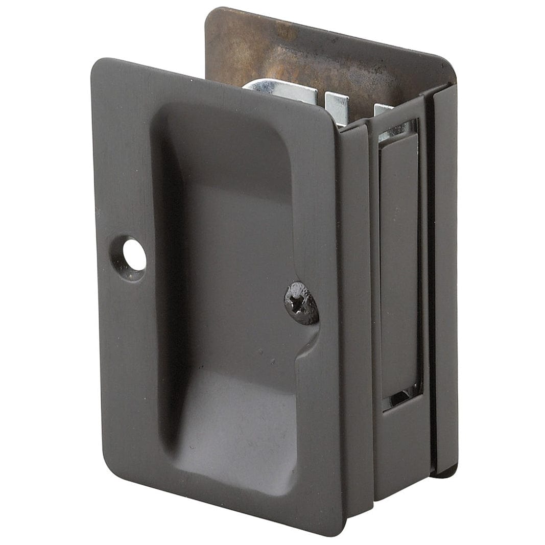 3-7/32" (82 mm) Pocket Door Pull Rectangular Oil-Rubbed Bronze Passage