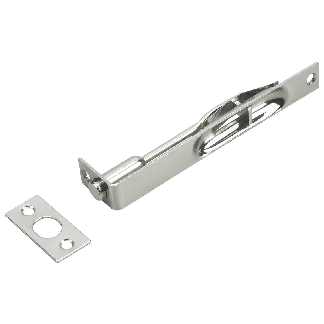 6" x 3/4" Flush Bolt Brushed Nickel