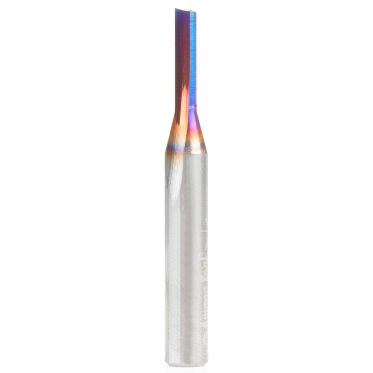 43500-K Single O Flute Plastic Cutting Router Bit 1/8"D  1/2"CH 1/4"SH 2"OL