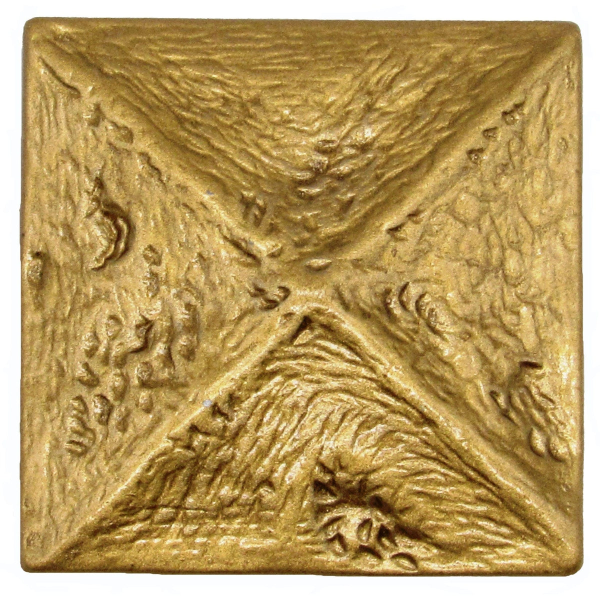 Rustic Pyramid Knob Lux Gold