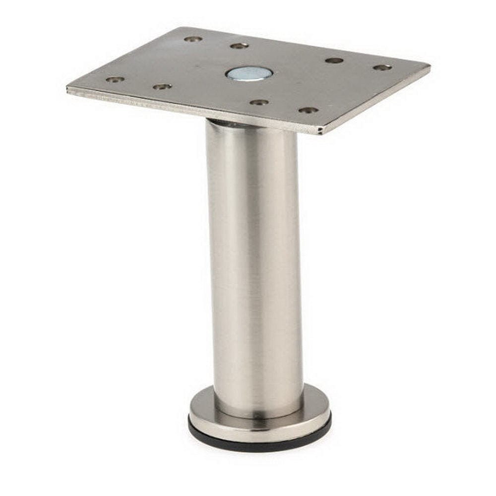 3-15/16" (100 mm) Borsa Adjustable Furniture Leg Satin Nickel