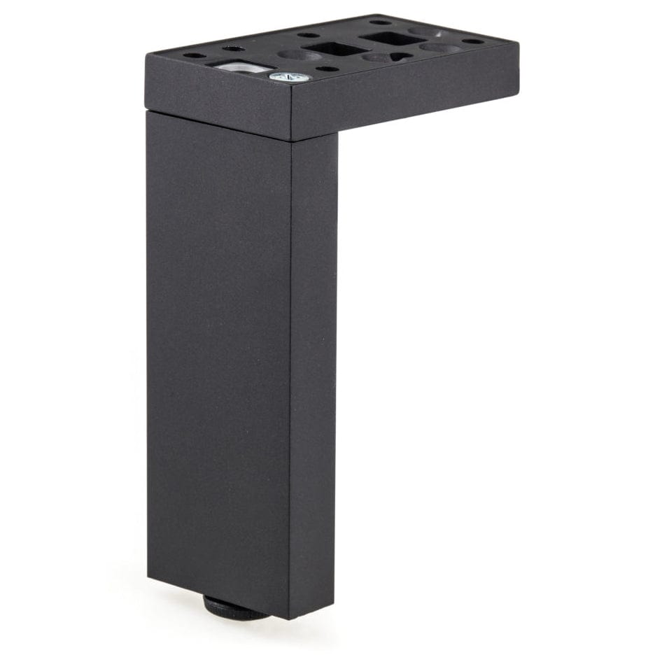 7-7/8" (200 mm) Adjustable Contemporary Versatile T or L Shaped Furniture Leg Dark Brown