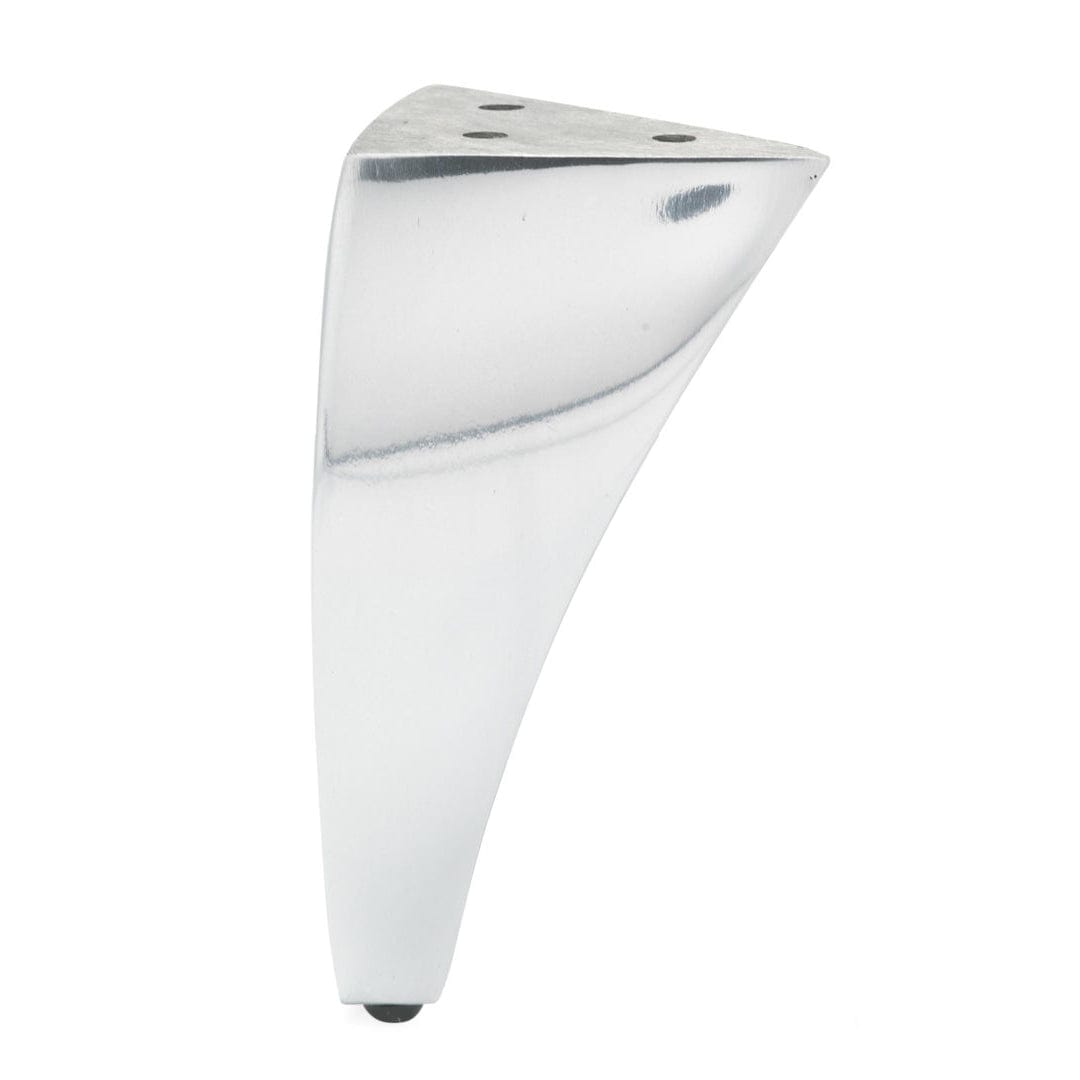 4" (102 mm) Aluminum Furniture Leg Polished Aluminum