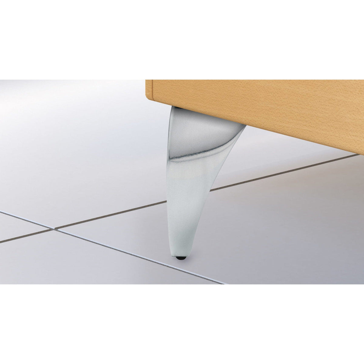 4" (102 mm) Aluminum Furniture Leg Polished Aluminum