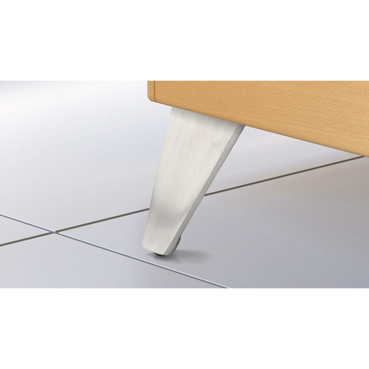 4" (102 mm) Aluminum Furniture Leg Satin Aluminum