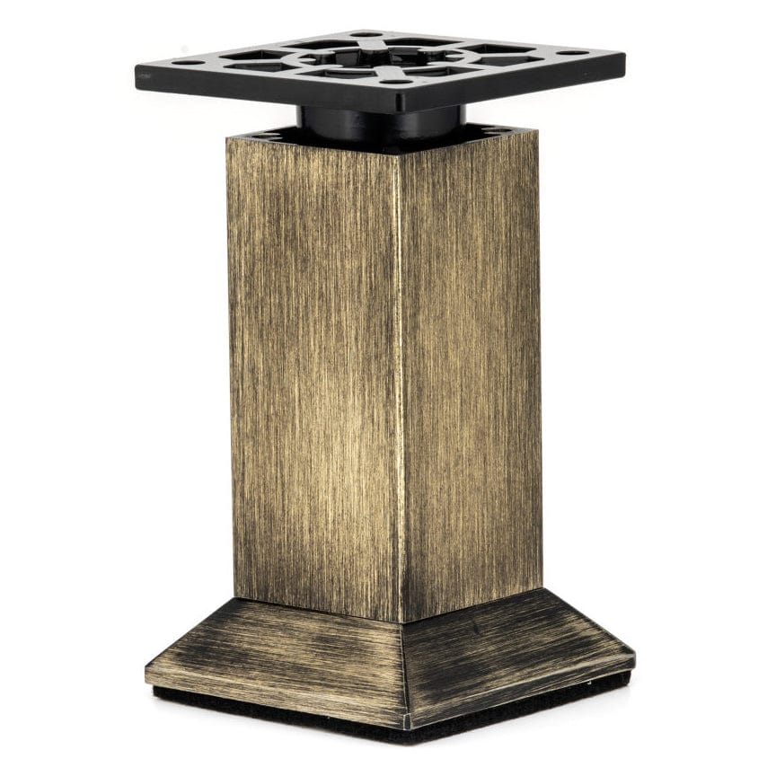 9-27/32" (250 mm) Vintage Adjustable Round Leg Rustic Brass