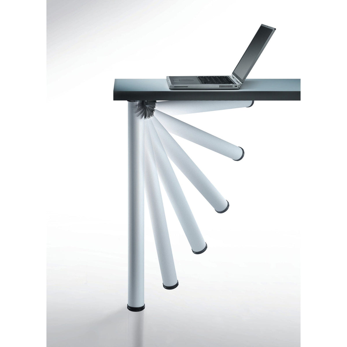 28" (711 mm) Folding AdjustableTable Leg Aluminum