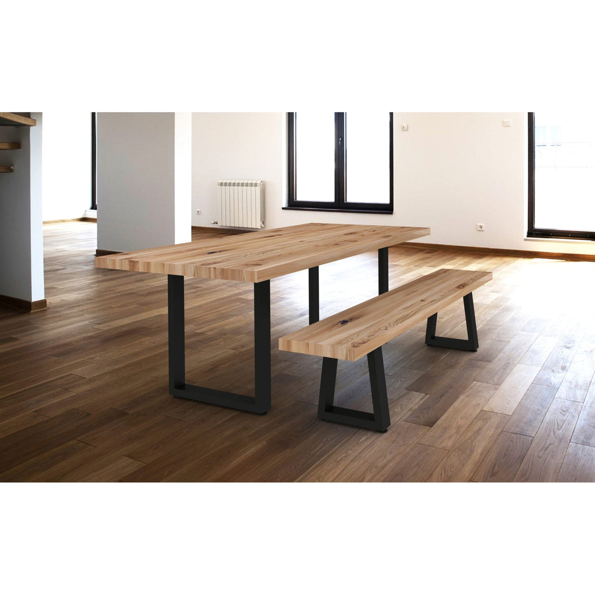 16-1/8" (410 mm) Adjustable Tapered Bench Legs Stainless Ste, 1 Pair