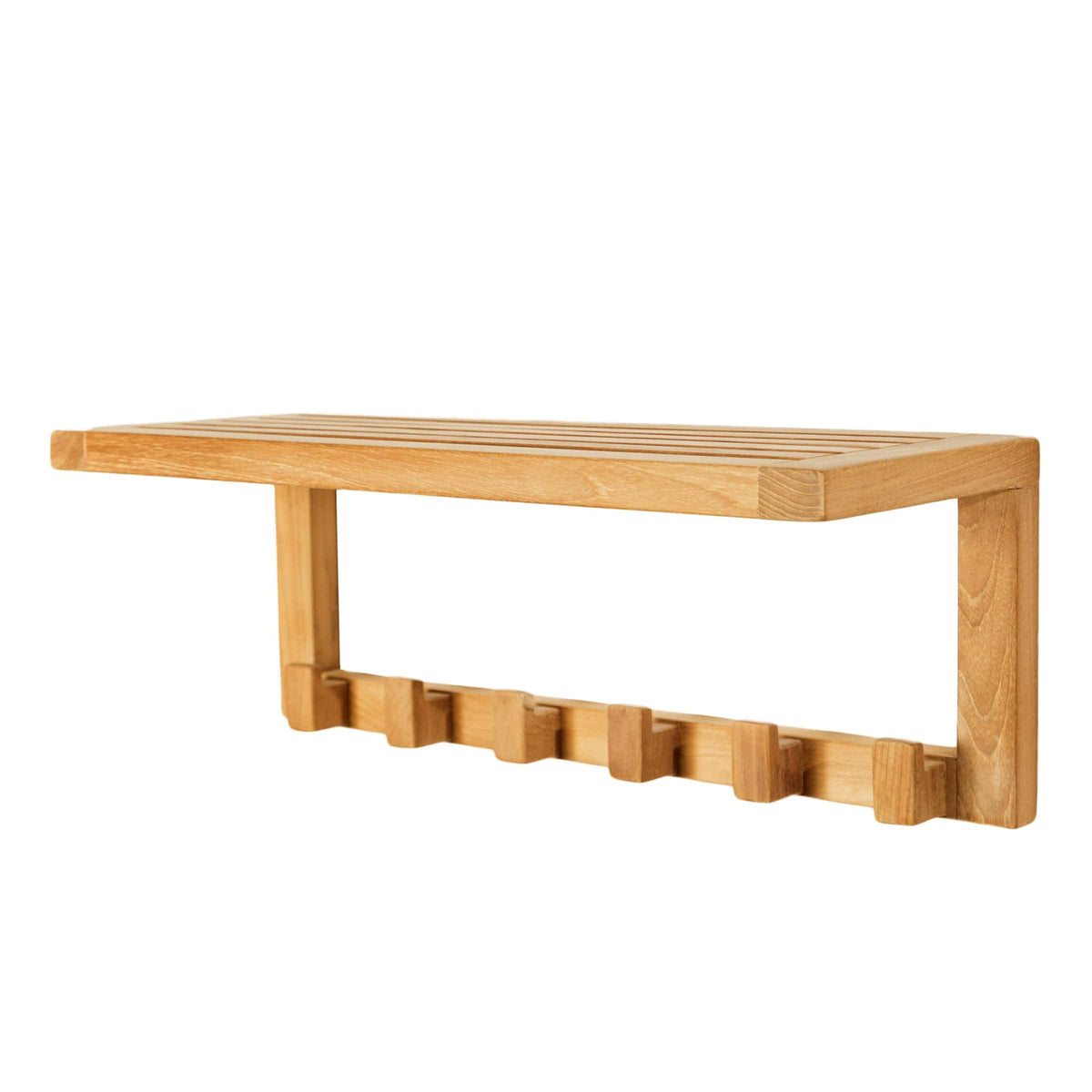 Wall Shelf with 6 Hooks