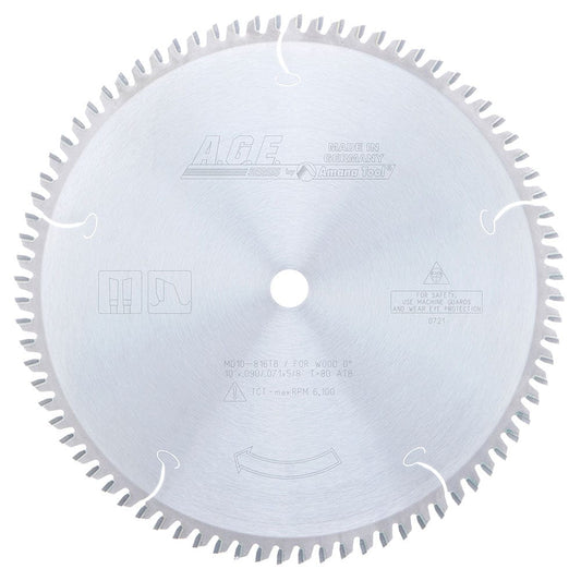 10" X 80T x 5/8" Bore - Thin Kerf Miter Saw Blade - ATB