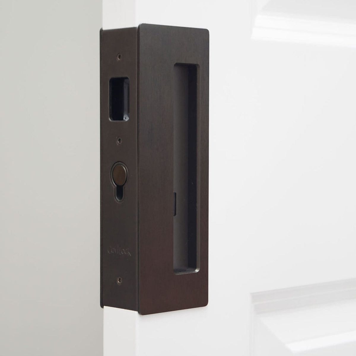 Cavity Sliders CL400 Magnetic Pocket Door Handle for 1-3/8" Door Oil Rubbed Bronze LH Snib