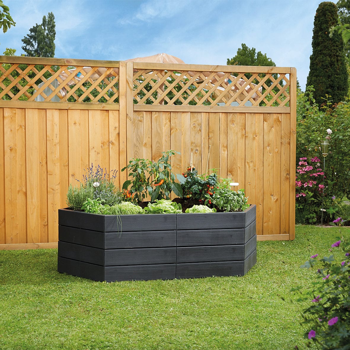 ERGO Modular Raised Bed Extension for Hexagon - Single Unit - Basic Set