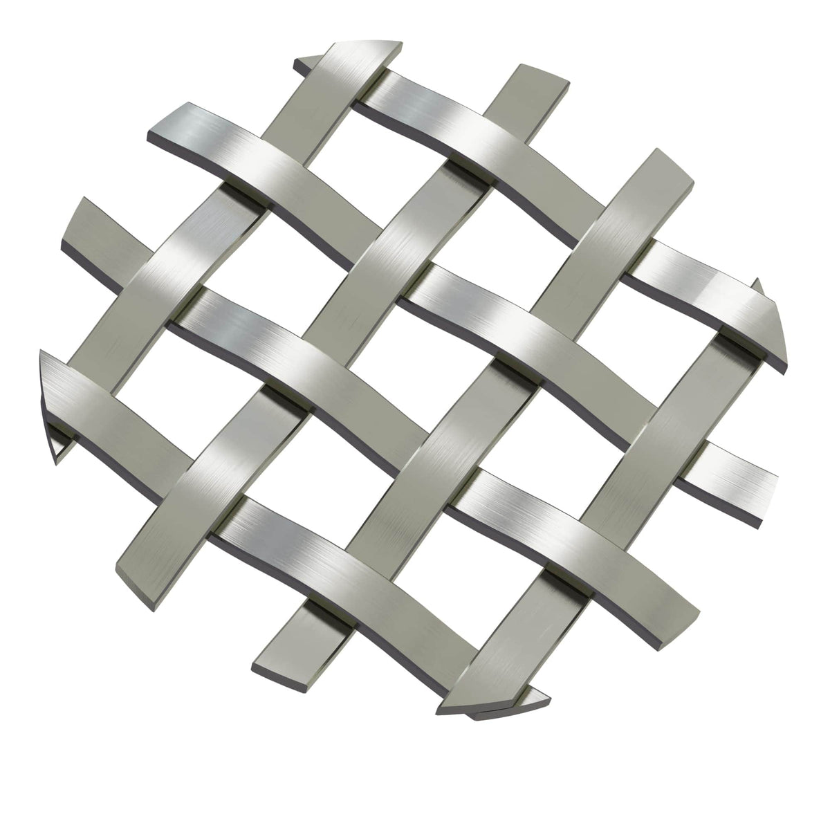 .375'' Single Flat Diamond Decorative Grille - Antique Pewter, 36''W x 48''L Sheet