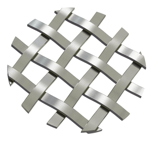 .375'' Single Flat Diamond Decorative Grille - Antique Pewter, 36''W x 48''L Sheet