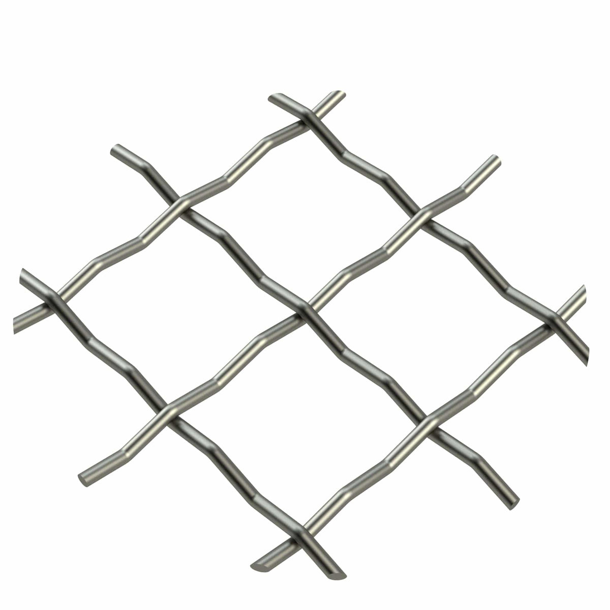 .75" Pressed Single Diamond Decorative Grille - Antique Pewter, 36" W x 48" L Sheet