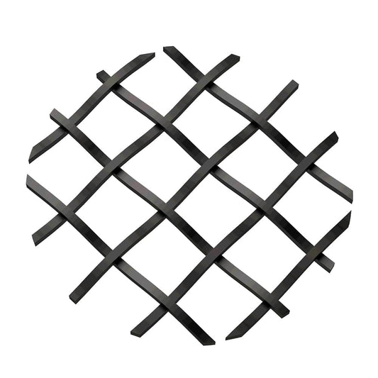 .5" Straight Flat Diamond Decorative Grille - Flat Black, 36" W x 48" L Sheet