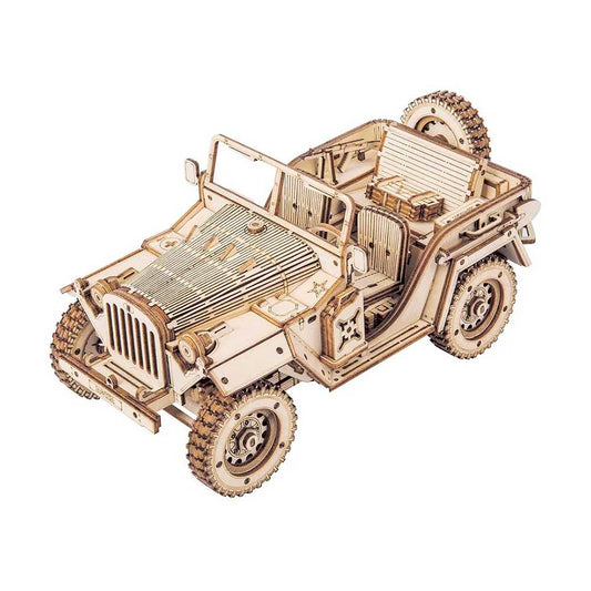 Army Field Car 3D Wood Puzzle Kit