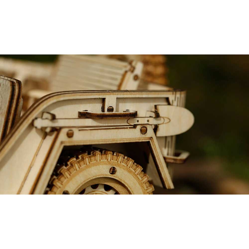 Army Field Car 3D Wood Puzzle Kit