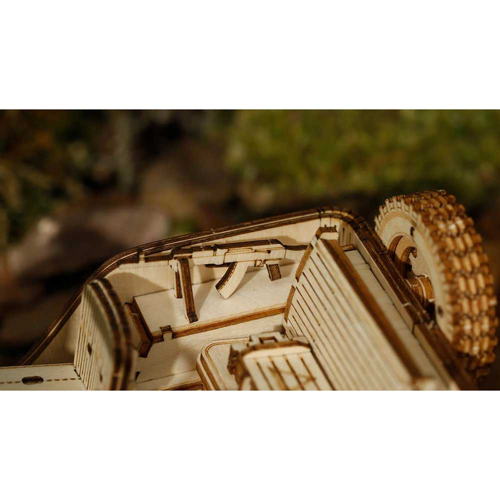 Army Field Car 3D Wood Puzzle Kit