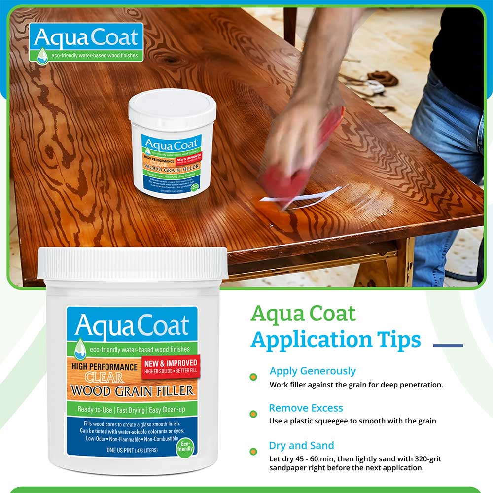 High Performance Clear Wood Grain Filler