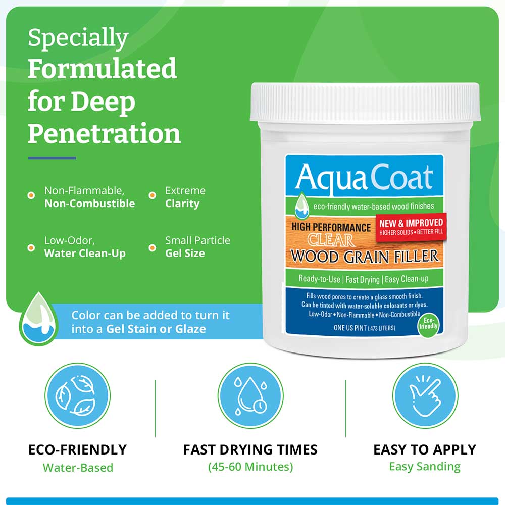 High Performance Clear Wood Grain Filler