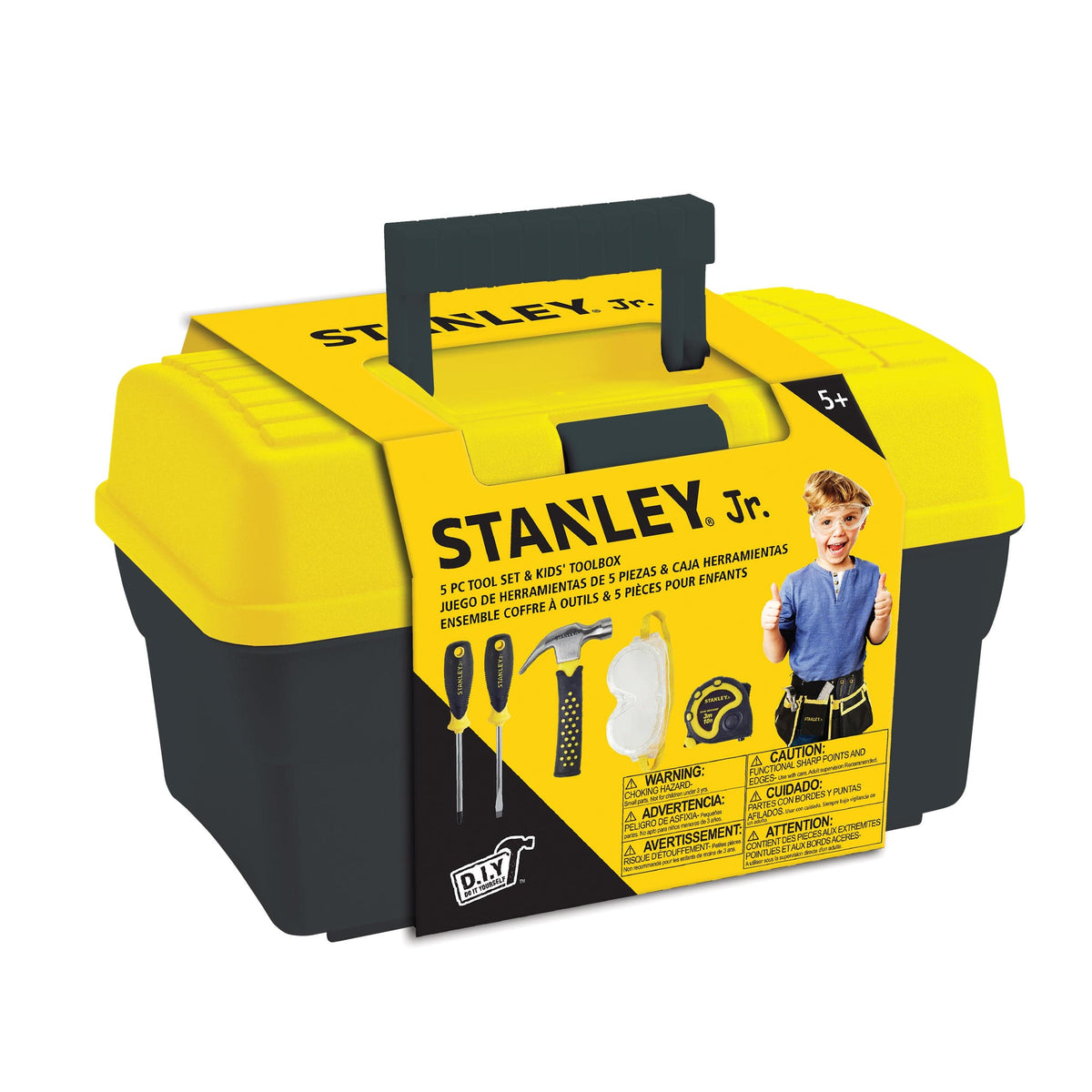 Tool box and Tools,  5 PC Set