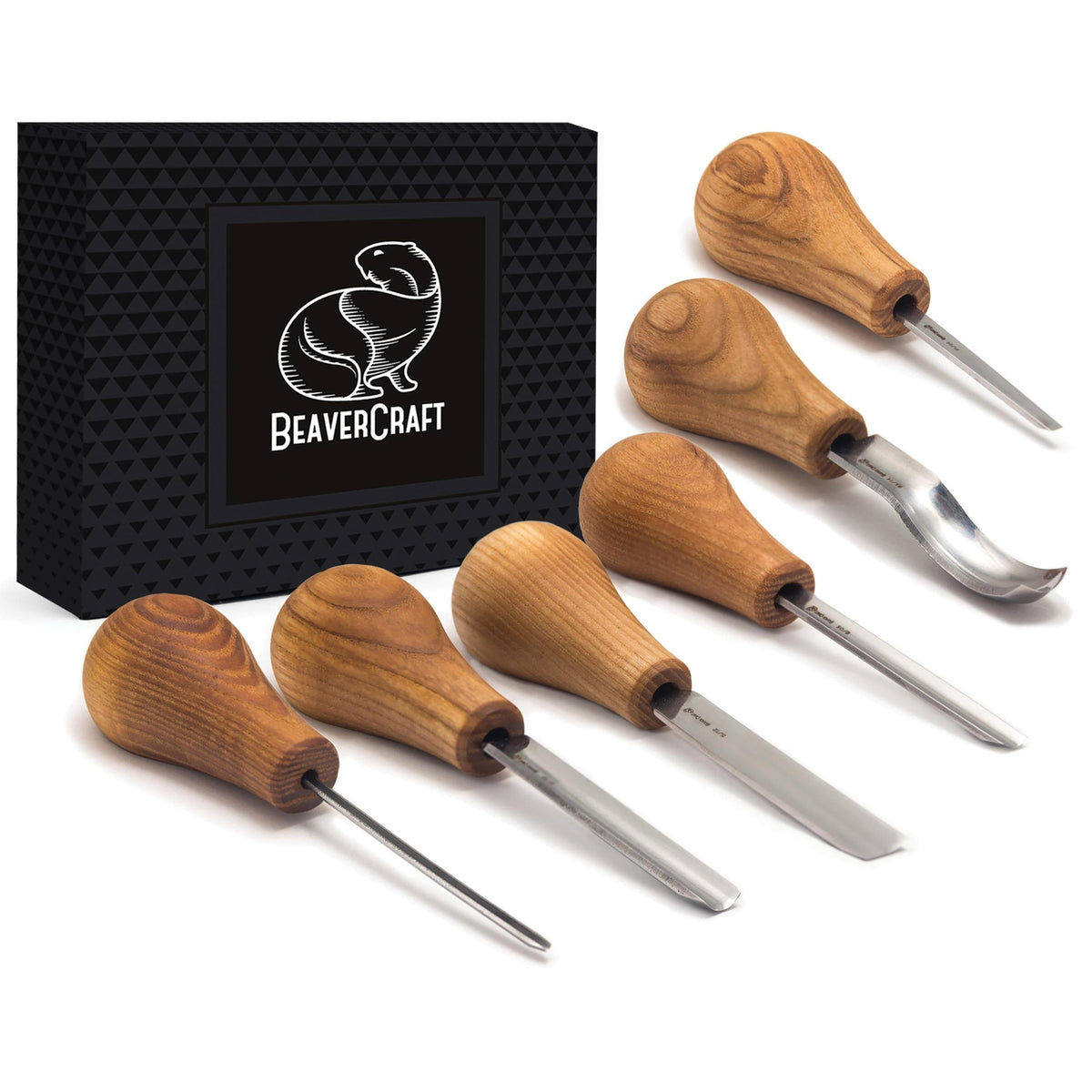 Wood Carving Palm Chisels - 6 Piece