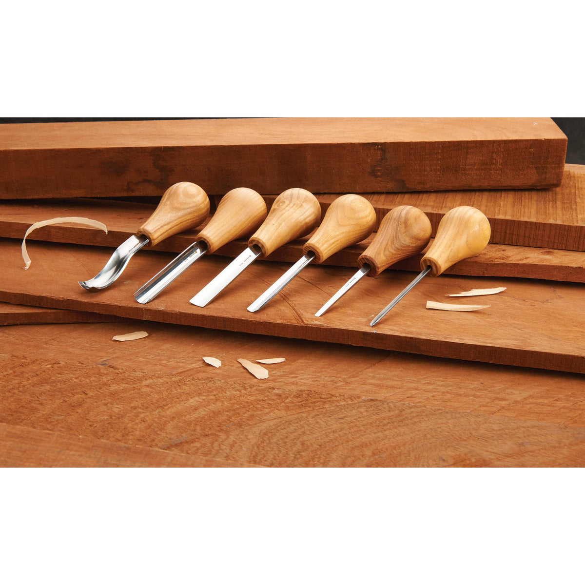Wood Carving Palm Chisels - 6 Piece