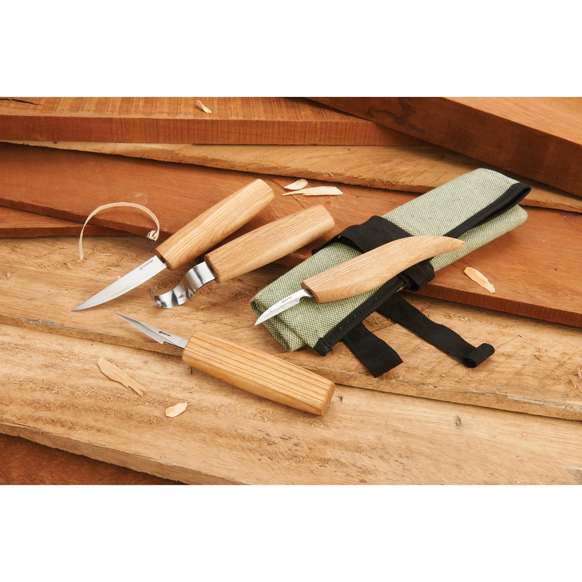 Carving Knives in Tool Roll - 4 Piece