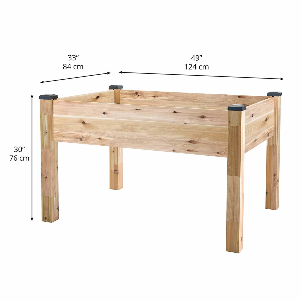 Elevated Cedar Planter 34" X 49" X 30"H