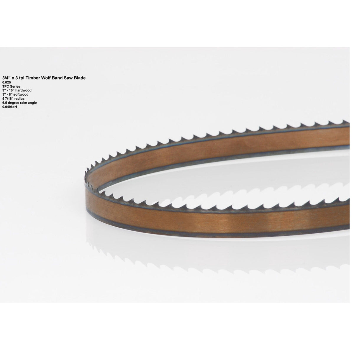 Bandsaw Blade - 131-1/2" x 3/4" x .025" x 3 TPI - Thin Positive Claw