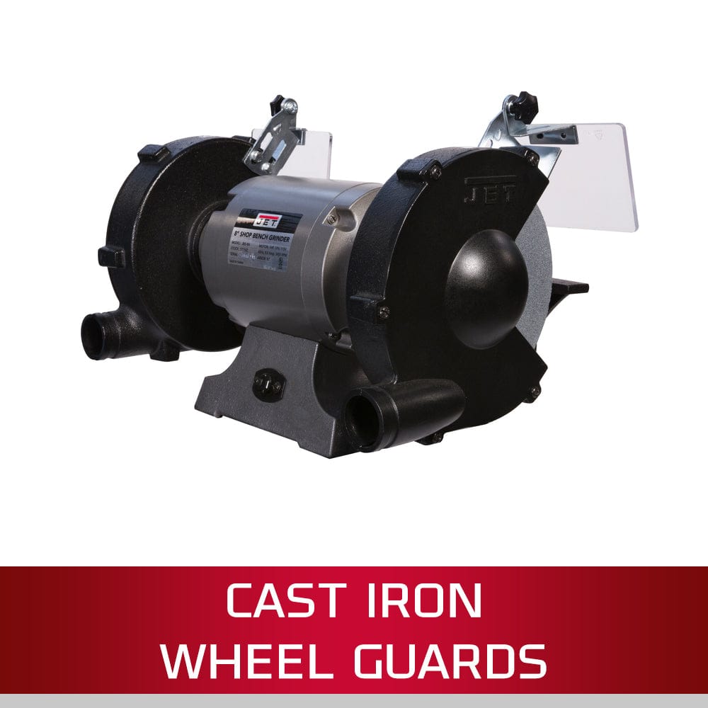 JBG-8W Shop Grinder with Grinding Wheel and Wire Wheel