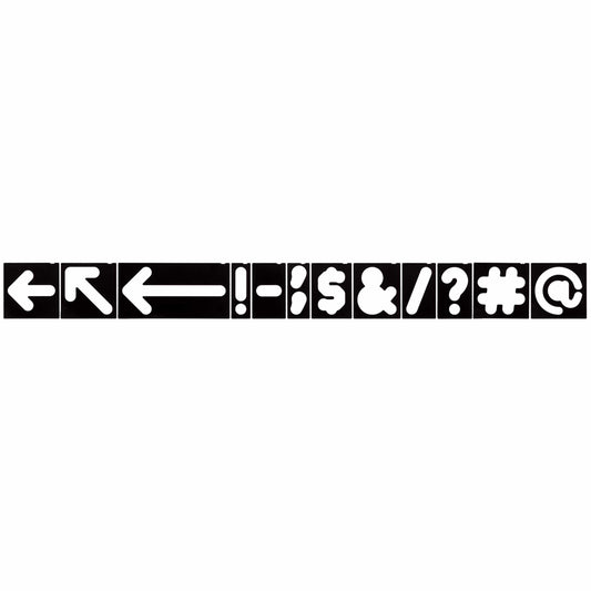 Horizontal 1-1/2" and 2-1/2" Arrow & Symbol Templates