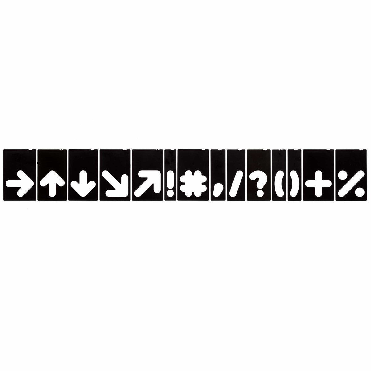 Horizontal 1-1/2" and 2-1/2" Arrow & Symbol Templates
