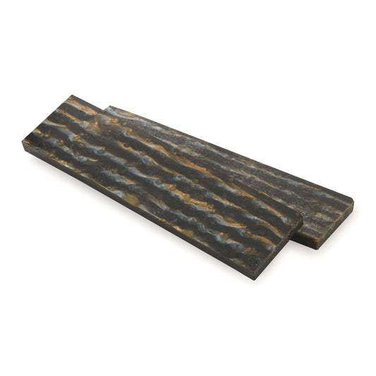 Poly Resin Knife Scales - 15/64" x 2" x 7" - Gold & Silver - Pair