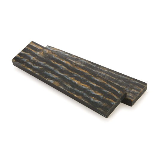 Poly Resin Knife Scales - 3/8" x 2" x 7" - Gold & Silver - Pair