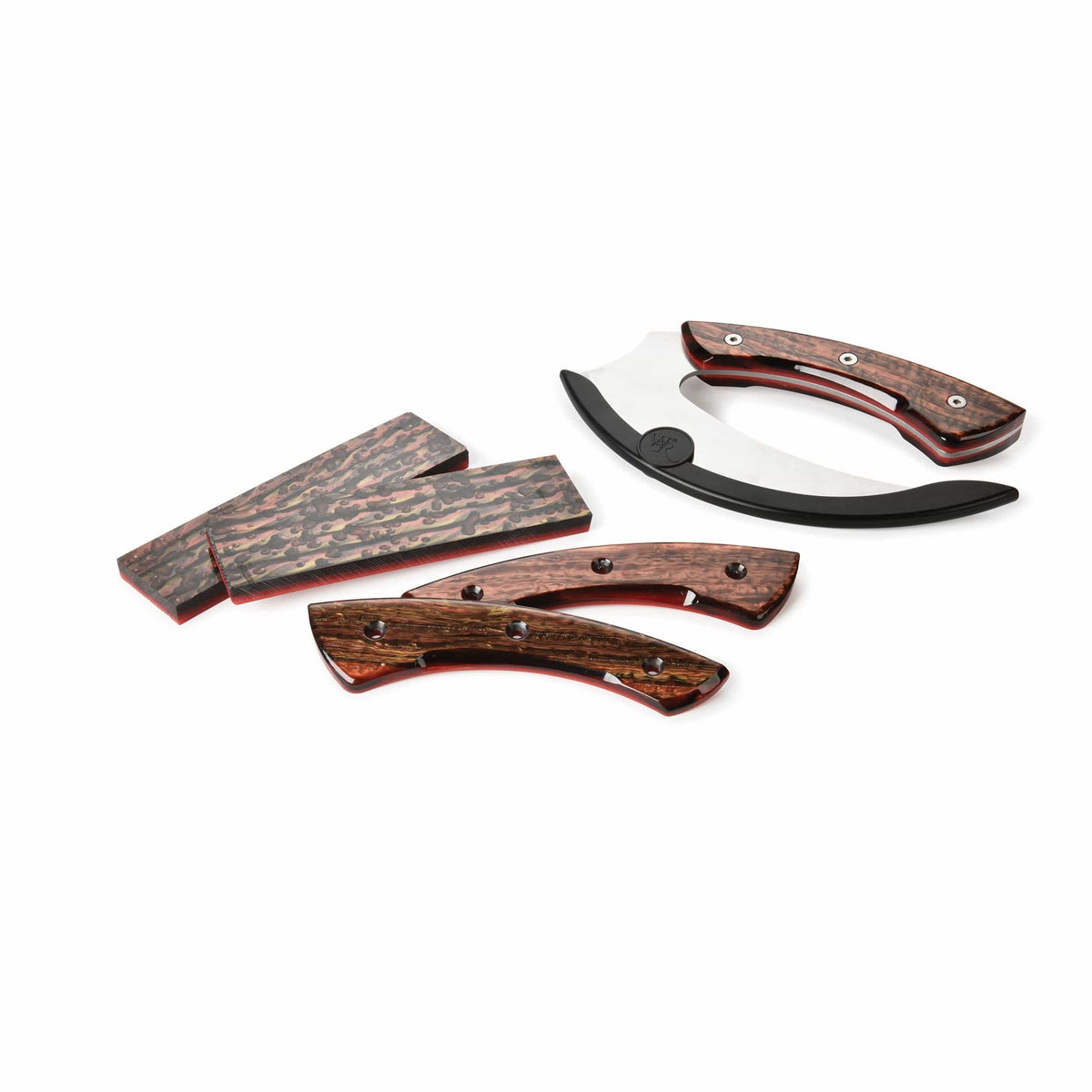Poly Resin Knife Scales - 3/8" x 2" x 7" - Molten Lava - Pair