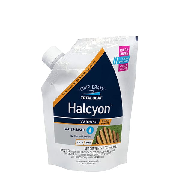 Halcyon Water-Based Marine Varnish - Satin - Pint