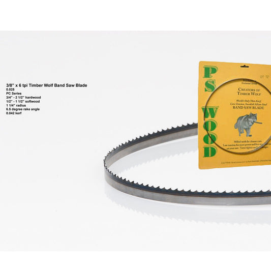 Bandsaw  Blade - 115" x 3/8" x .025" x 6 TPI - Postive Claw