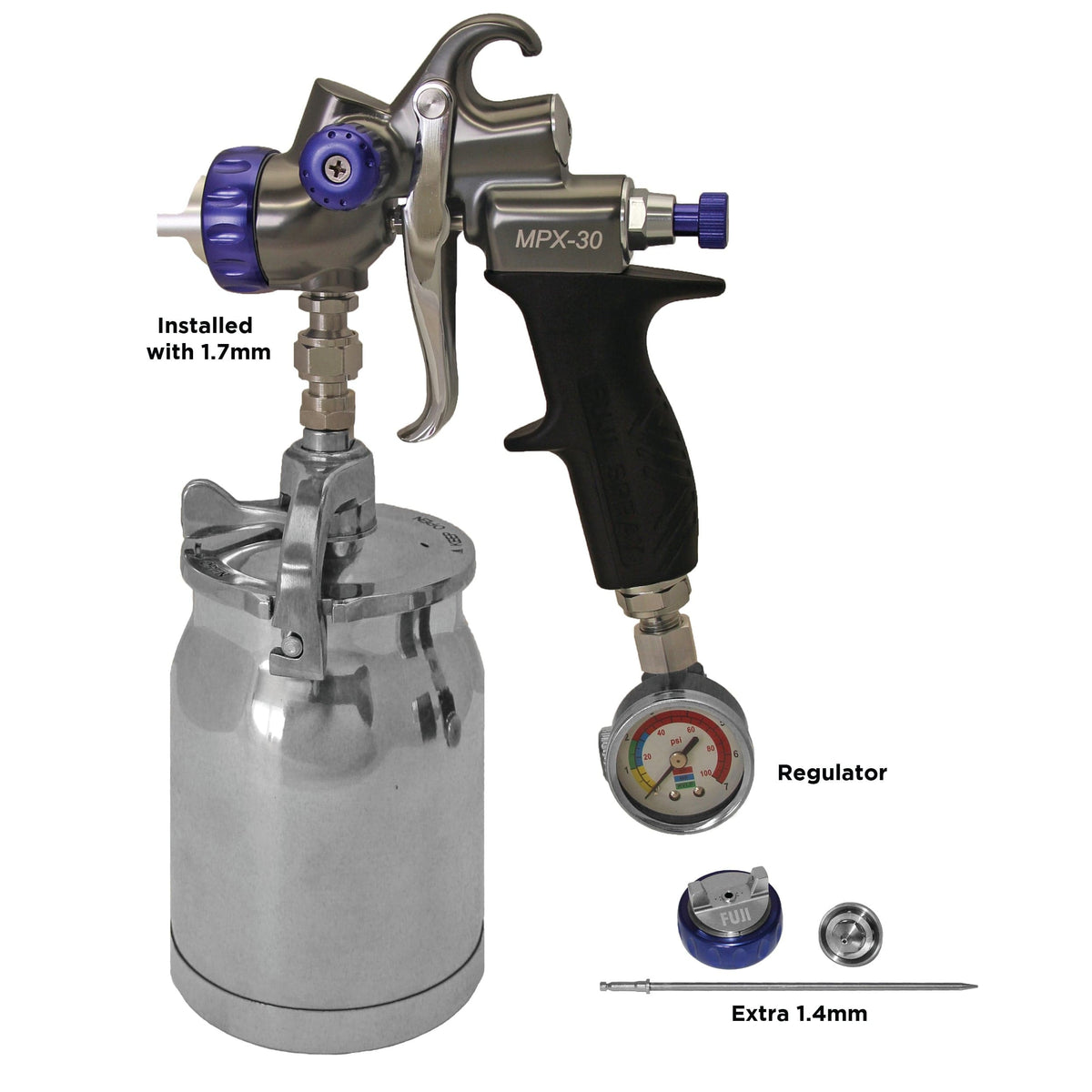 MPX-30 Siphon - 1.7mm - 1Qt. Cup + Kit [Extra 1.4mm]