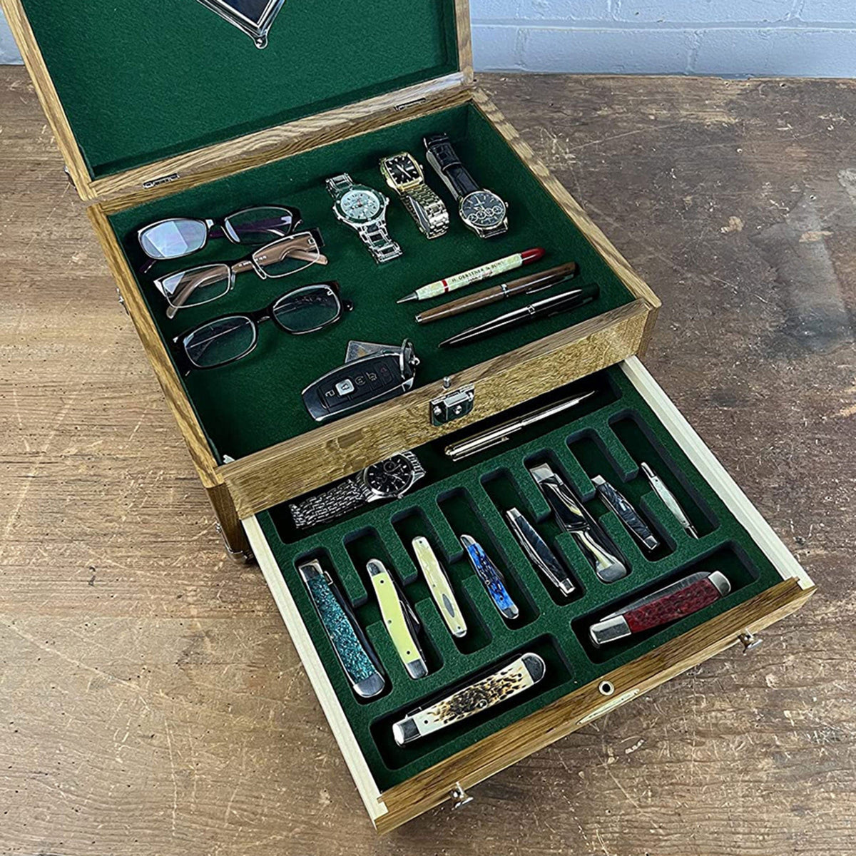 EDC Desktop Case, Model 1401, Golden Oak